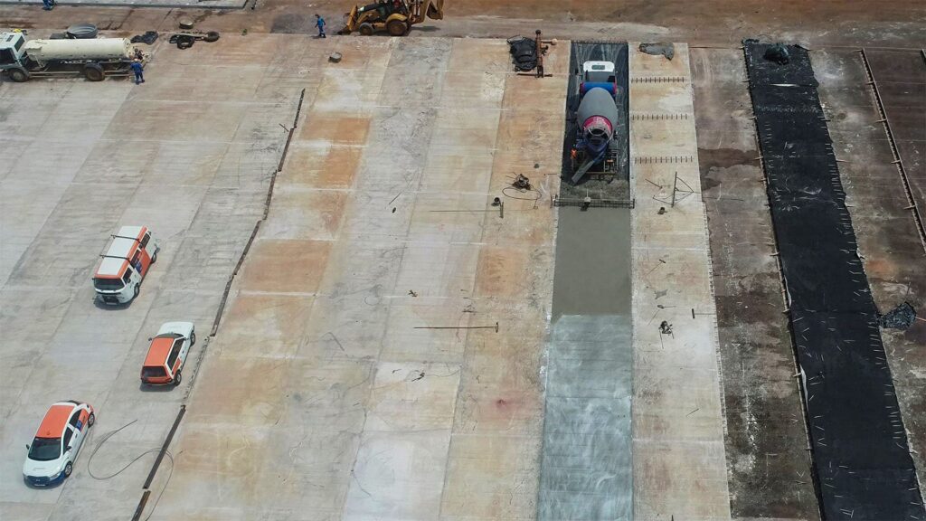 Execução de Piso para Aeroporto